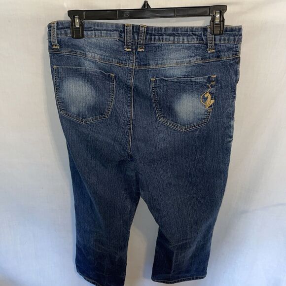 Phat Fashion Silver Label Straight Jeans Women’s Size 18 Blue Zip Fly Cowgirl - Picture 8 of 12